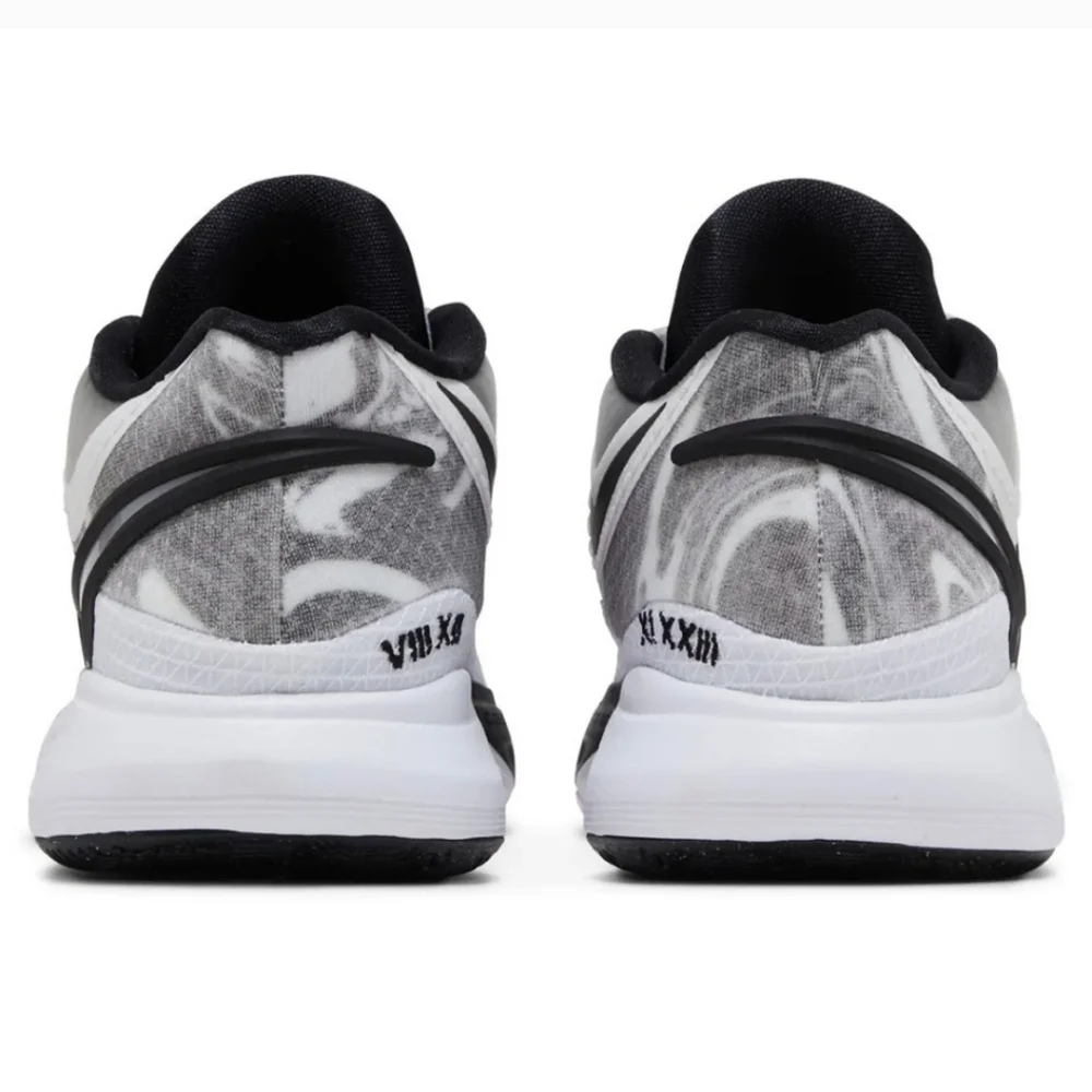 NWT Nike Kyrie 8 GO Kids Sz 5Y White Black DQ8076-101 Low Top Cushioned B-Ball